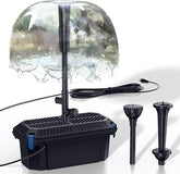 Biling Pond Filter with Water Pump Koi Pond Filter Box with 660GPH 110V/40W