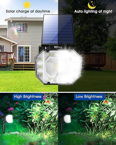 Biling Solar Spot Lights Outdoor Waterproof 4 Pack White
