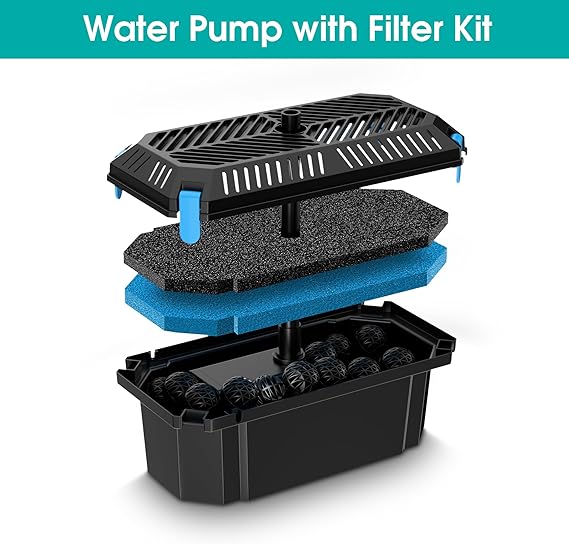 Biling Solar Pond Filter with Water Pump 30W Solar Panel