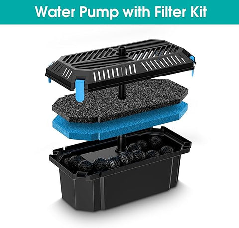 Biling Solar Pond Filter with Water Pump 30W Solar Panel