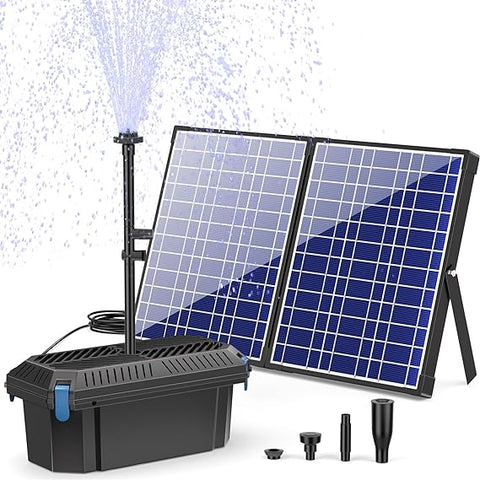 Biling Solar Pond Filter with Water Pump 30W Solar Panel